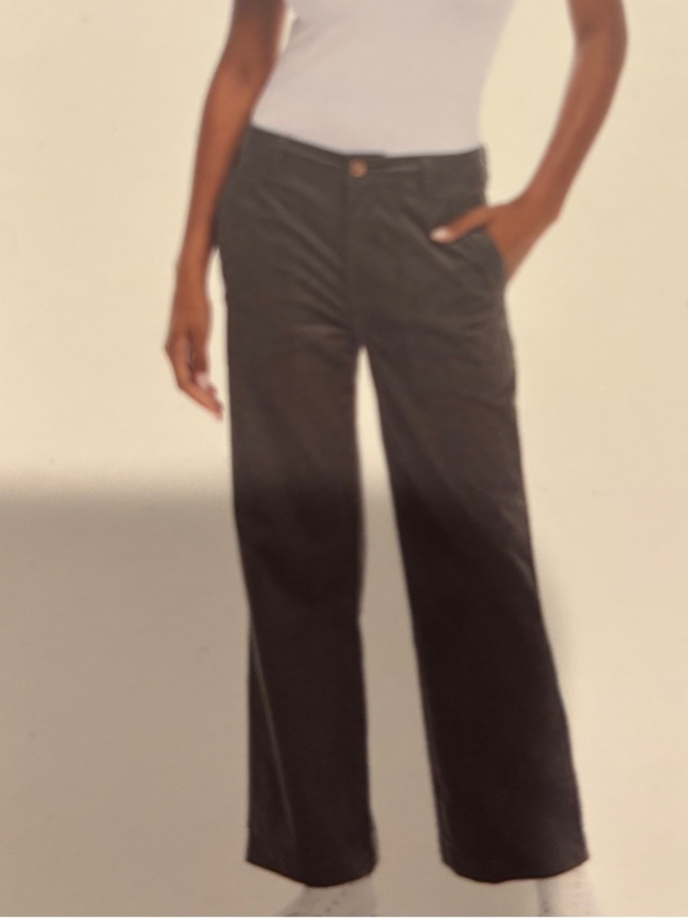 Weatherproof corduroy Wide-Leg Women’s Pants in Olive